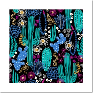 Sonoran Cactus Landscape Posters and Art